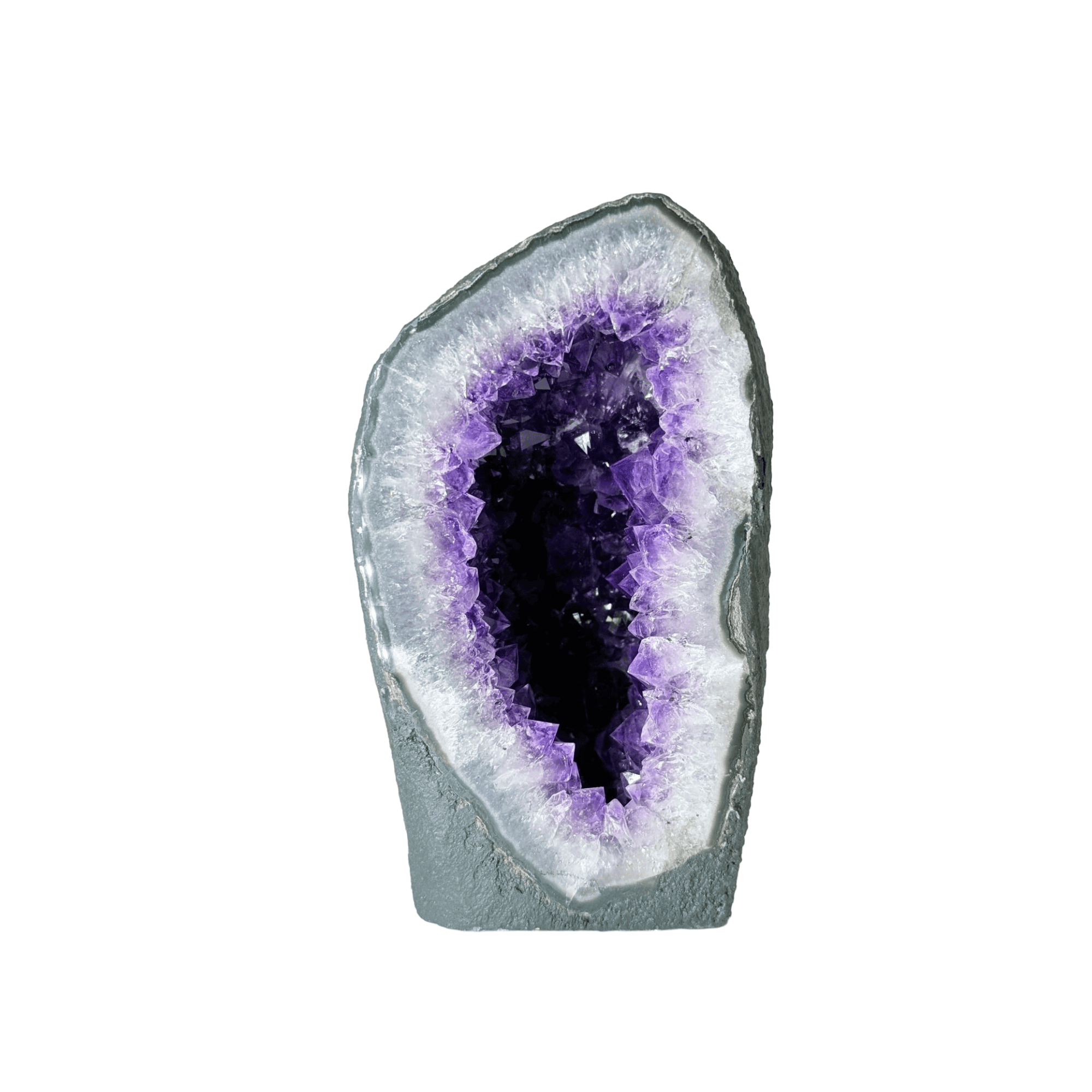 Geode di cristallo di ametista naturale-1.235 kg
